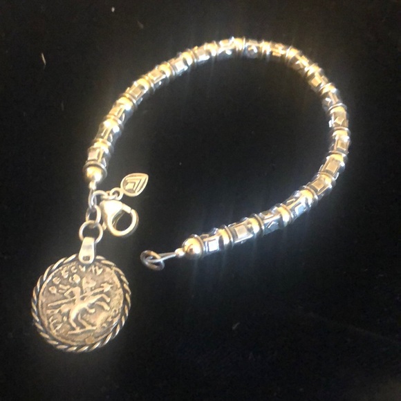 SILPADA STERLING SILVER COIN CHARM BRACELET